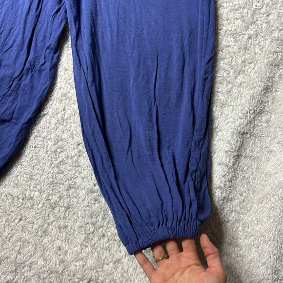 21 Saints Royal Blue Jumpsuit Medium with Scoop Neck, Tied Spaghetti Straps - Picture 6 of 9